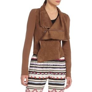 Bcbg Ana faux suede asymmetrical jacket